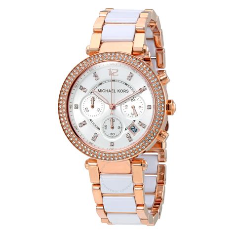 michael kors parker white dial